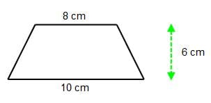 trapezium trapezoid 8cm parallel