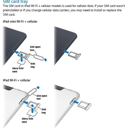 Included in the user guide is this diagram which demonstrates how to properly use a SIM card tray.