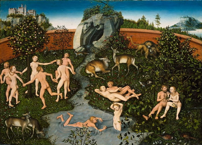  Das goldene Zeitalter, Lucas Cranach der Ältere, c1530.