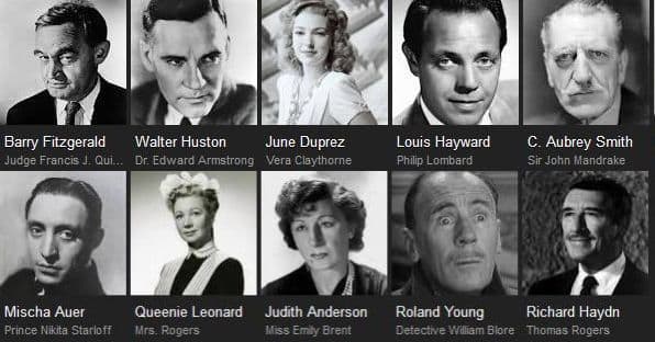And Then There Were None was a 1945 film adaptation of “Agatha Christie's best-selling 1939 mystery novel of the same name.”