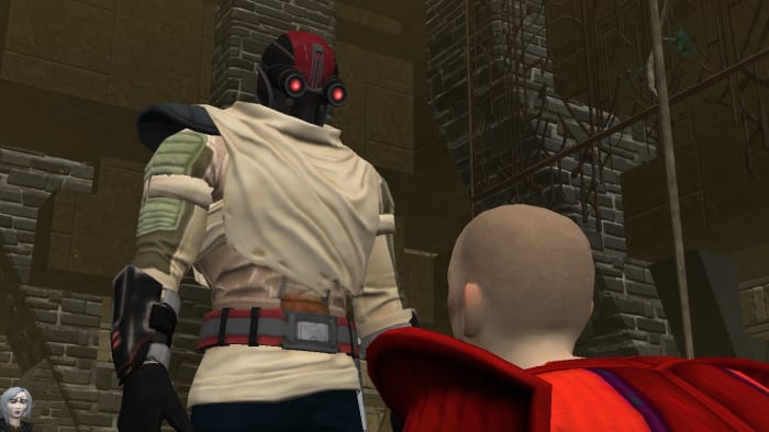 My telekinetic Jedi Sage standing over his victim in victory.