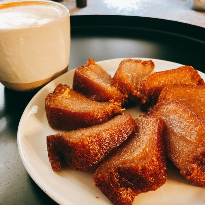 Malay-Style Baked Cassava Cake Recipe (Bingka Ubi) - Delishably - Food and Drink