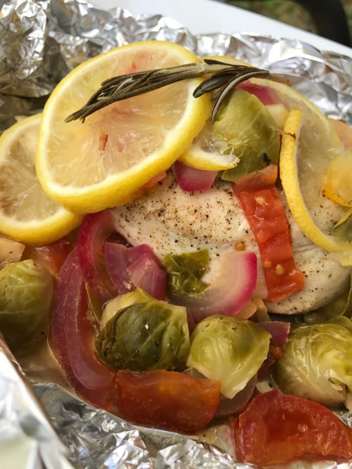 Let the packets rest for 5 minutes when they come out of the oven, and open carefully—watch for steam! Serve immediately—let your guests open their own—it's fun, and you have a self contained meal.