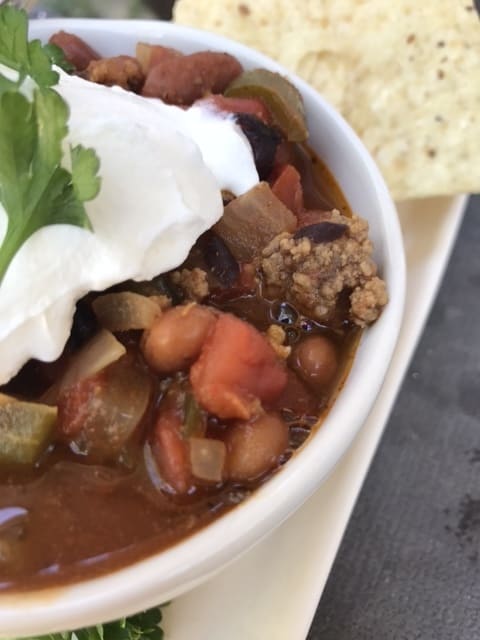 Top with whatever toppings you like, and serve. This keeps really well, and reheats beautifully, so make a big batch!