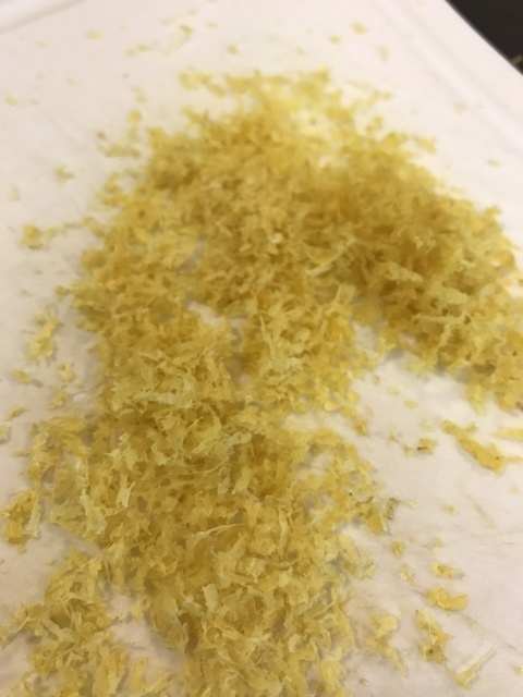 Fresh lemon zest is the key to the great flavor in these cookies. I use two full tablespoons - which is roughly what you'll usually get from two large lemons.