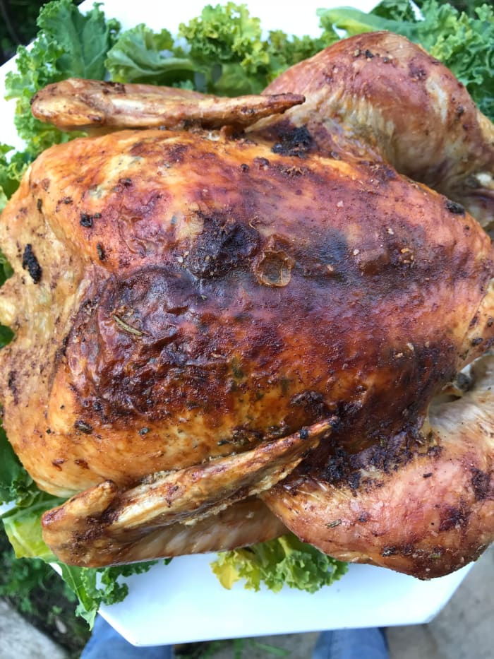 Simple, no fuss and with perfect results, this herb roasted turkey recipe is a winner. A simple herb butter is all it takes to get crispy skin, and juicy meat.