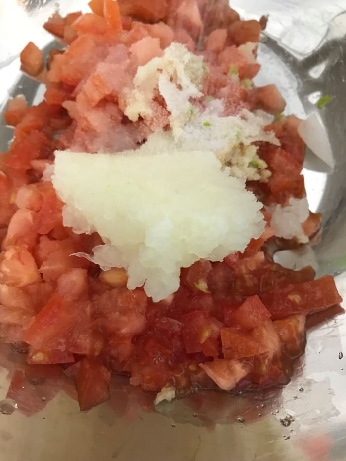Add a teaspoon of regular salt, or two teaspoons of kosher salt. Otherwise I keep the herbs and spices away. I occasionally use a minced jalapeno or two, but otherwise I like the flavors clean and simple.
