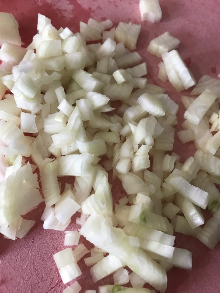 Feel free to skip the onion - but I wouldn't. By the time the potatoes are crispy and perfect, the onion has cooked down and caramelized, and the flavors are gorgeous together. The hint of sweetness is the perfect foil for the golden, crispy potato.