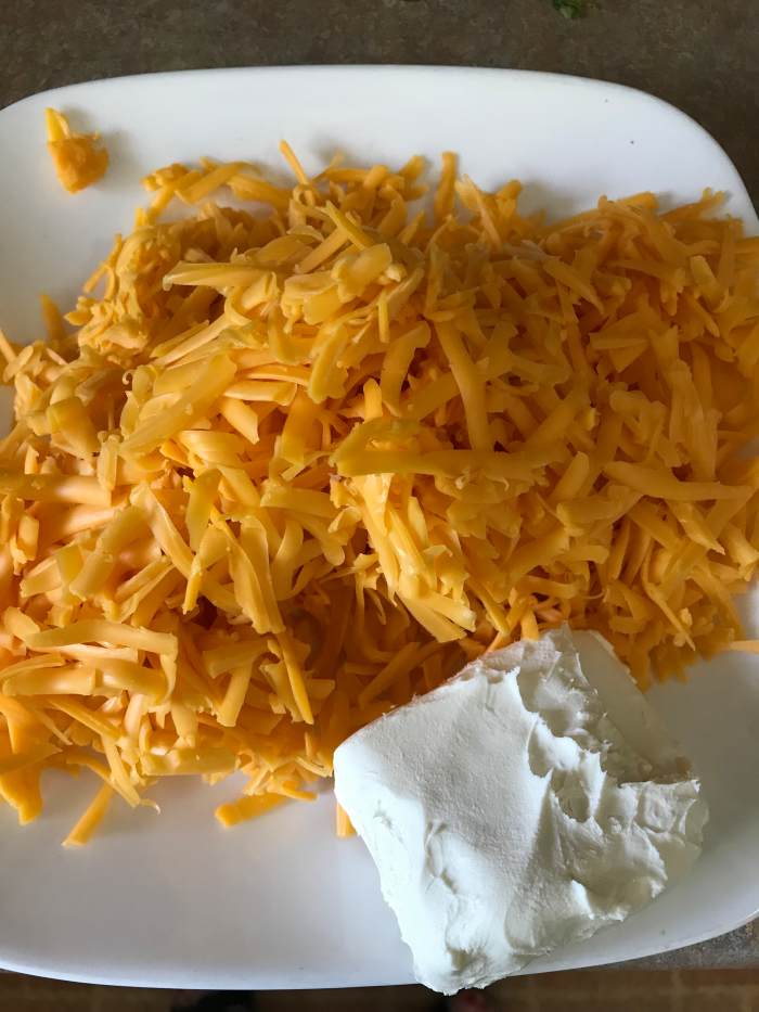 I like using extra sharp cheddar for this dish. The flavor is really terrific against the ham, and it plays really well with the cream cheese.