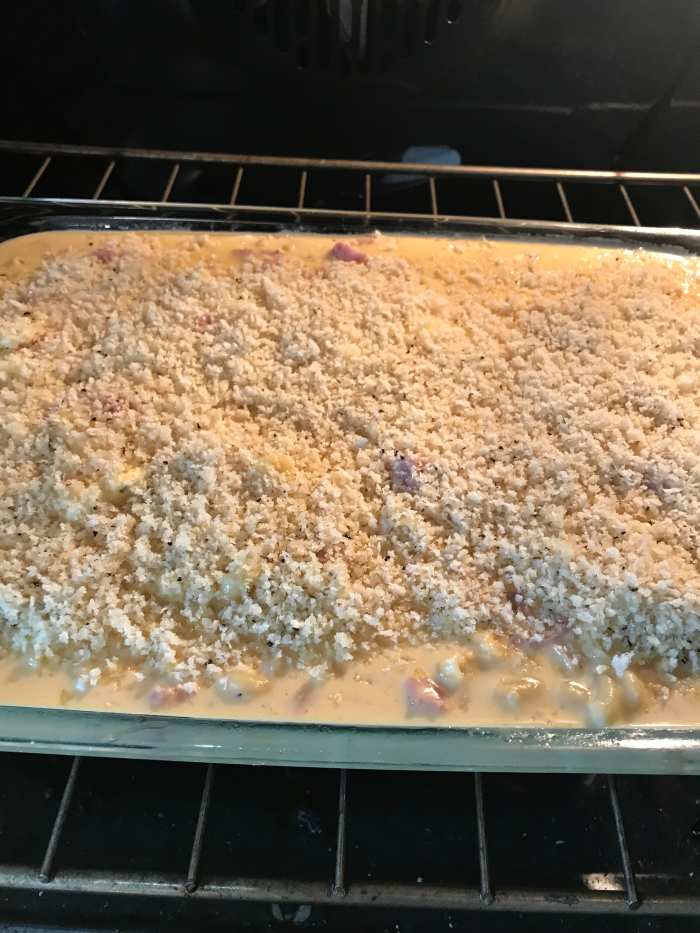Bake the macaroni and cheese until hot and bubbly all the way through. Allow it to rest for about 5 minutes . . . then serve and enjoy!