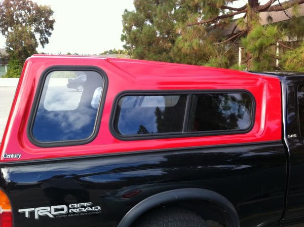 This shell was technically built for a 1990 Toyota, but it's now on a 2003 Tacoma. As you can see, it's not a bad fit. Because it's a high-rise style, you can't really see where it doesn't match the cab roof.