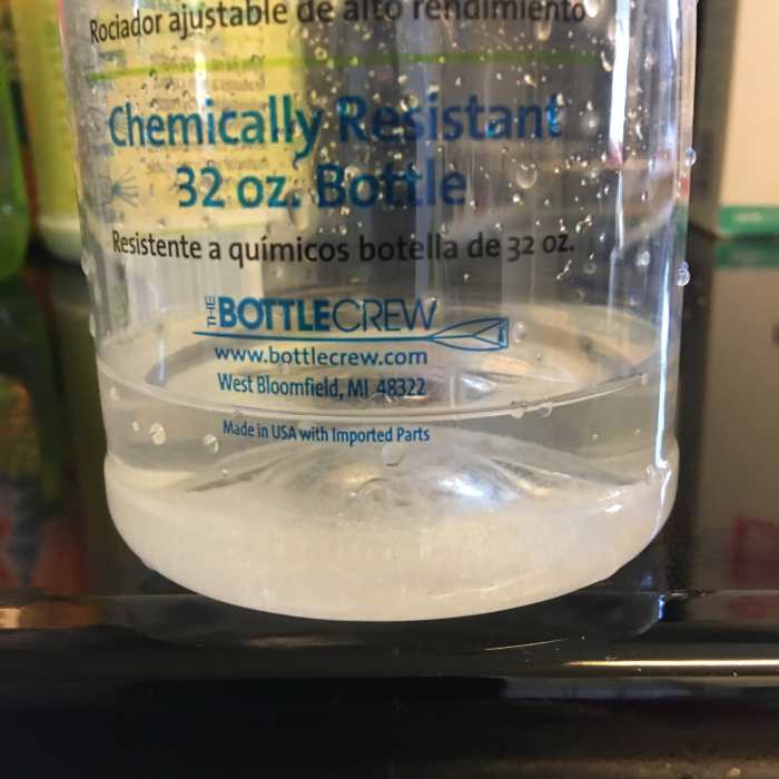 The solution will still be cloudy, but you want the borax in suspension for later.