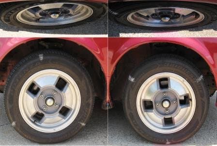 (These chalk marks may be misleading; look at the tire itself for the quiz below.)