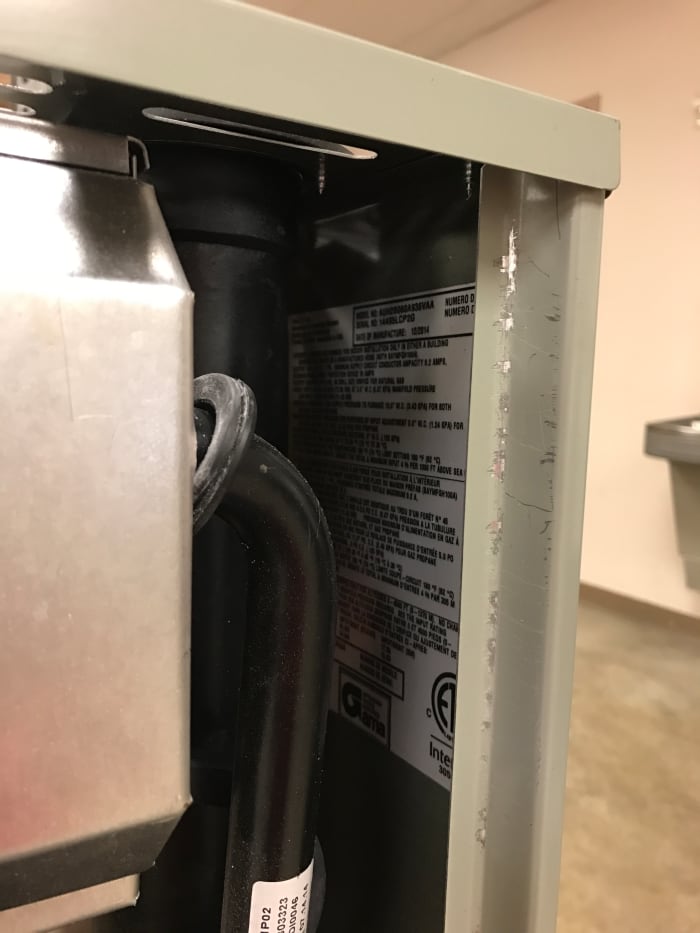 Here is an example of where and what a rating sticker may look like inside your furnace. Your model and serial are usually right at the top.