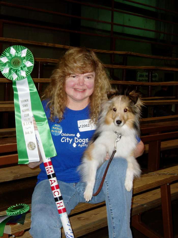 Aslan and the author with Aslan's first MACH ribbon and bar.
