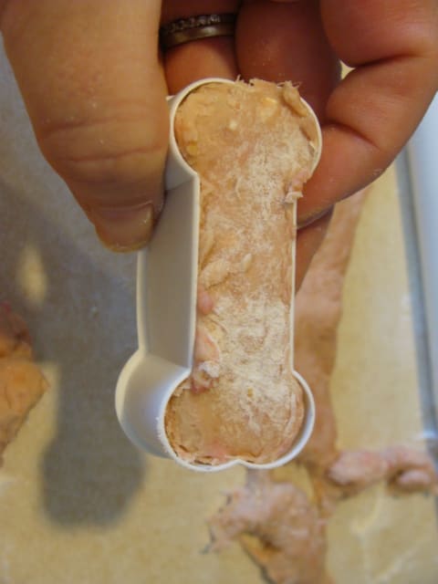 If you want to keep them tidy looking, just tuck under bits extending beyond your cutter before placing them on your baking sheet.