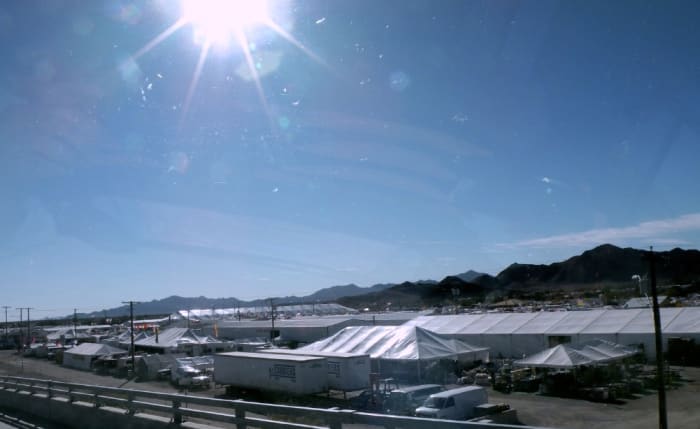 The sun shines bright on Quartzsite where there are seldom any overcast days. It's a perfect place to make solar power..