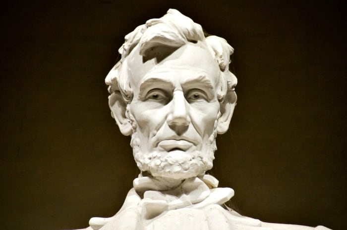 Abraham Lincoln oversees Washington, DC, from the marble seat in his memorial. Visiting him is awe inspiring.