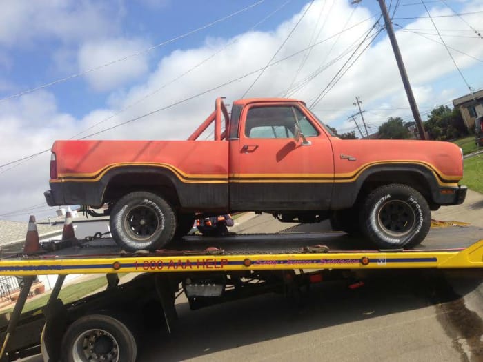 Yes, this was from an actual Craigslist ad. Notice that the seller tilted the image so it looks straight. Why is it on a tow truck?