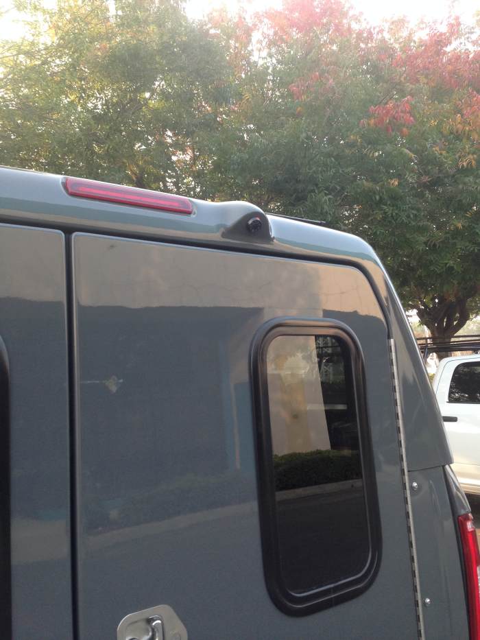 By law, all new trucks must have a backup camera, so when the tailgate is removed for the Outback, it has this molded camera in the roof.