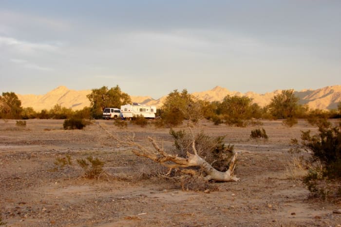 Camper at LaPosa BLM Long Term Visitor Area near Quartzite Arizona. $40 for 2 weeks.