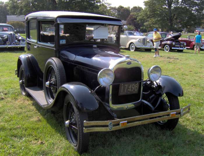 Customers Loved the Model A's low price and style. There weren't many frills, but an aftermarket heater and many other options could be purchased. A Model A Tudor Sedan sold for $495.00. This is a 1929 model.