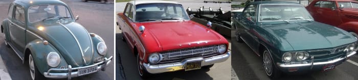 The VW sparked a war for the small car market. GM and Ford's first offerings, the Corvair and Falcon were succeeded by many other junior-sized models as they battled for supremacy in the '60s and '70s.
