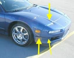 Uneven gaps where the body panels meet are definitive signs of a front-end accident.