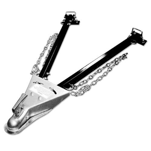 This is the most popular type of towing connection used if your towing vehicle has a ball-type hitch connector. Take care when purchasing because they also have towing limits.