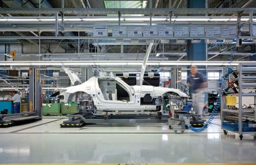 Per Automobile: 1300 Body Parts, 975 Punch Rivets, 581 Bolt Couplings, 197 Aluminum Sheets, 146 Aluminum Transections, 90% Manual Labor, 70 M Welded Seams, 130 M Adhesive,16 Die-Cast Aluminum Parts, 30 H Production Time