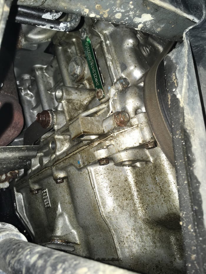 Leaking oil on the back side of the motor can smell like a gas leak when the engine gets hot.