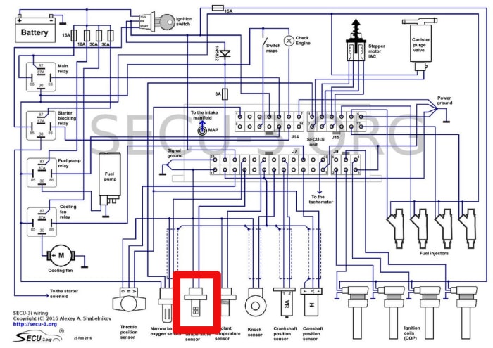 Use the diagram that comes in your vehicle repair manual to check the circuit and identify the wires for the IAT sensor in your car, if necessary.