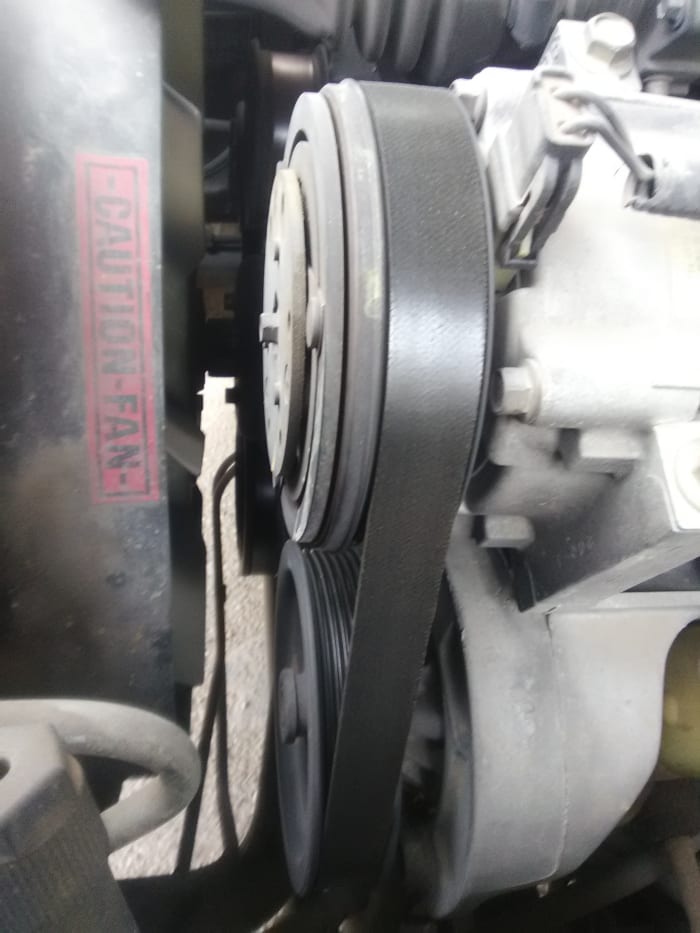 A worn or loose drive belt or serpentine belt may slip and screech around the steering pump's pulley.
