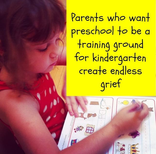 An outstanding preschool teacher wants to expand a child's world, not narrow it with kindergarten readiness skills.