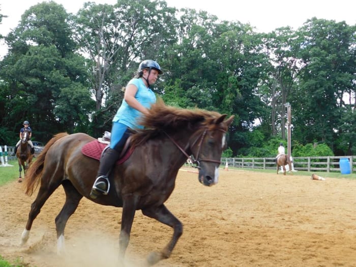 My more advanced riders help keep it running smoothly in the earlier part of the day, then they have their turn!
