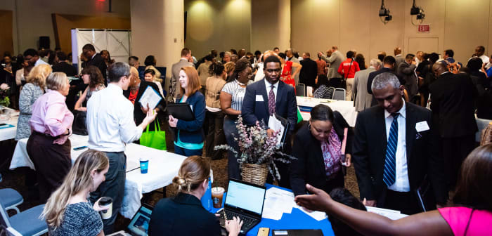 Attending a job fair or career club meeting counts as one job search toward your weekly quota.