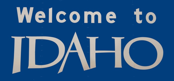 I drove to Idaho alone, and it took about 22 hours, though I took a 3 hour nap along the way. I was so happy to finally see this sign.