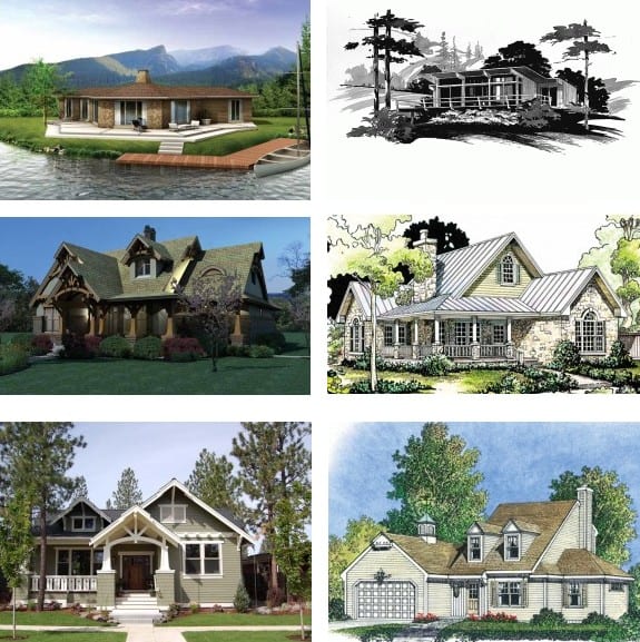 Traditional style home designs you will find online. Notice their modest sizes and beautiful classic features. For prospective homeowners that love elegant traditional style architecture.