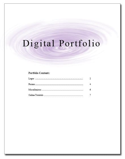 Organize your images and give them a table of contents. The last thing you want to do is confuse the employer.