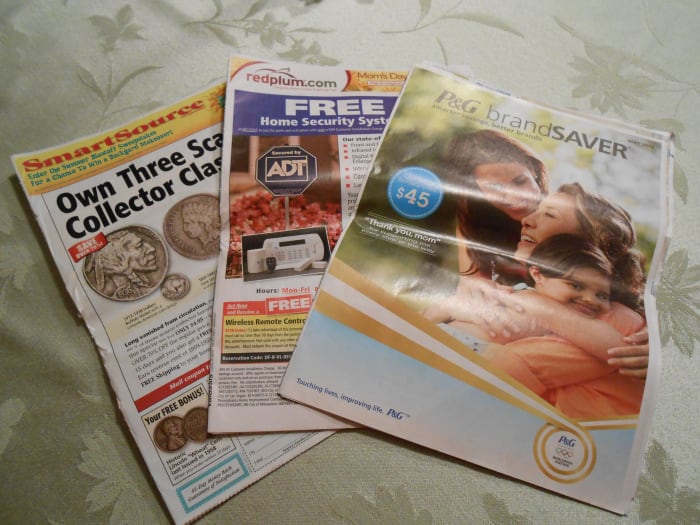 Sunday coupon fliers that are in local newspapers are main sources for coupons.