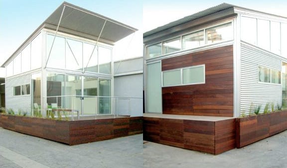 This 289 SF unit by kitHAUS is actually the largest that the company offers, the K1. This high-ceiling prefab unit starts at $75,000, or almost $260 SF.