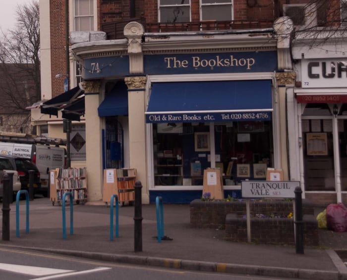 Small Retailers have to use all the tools at their disposal to keep sales up. This book shop has placed portable book shelves outside their store for easy browsing...