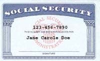 A Social Security card example
