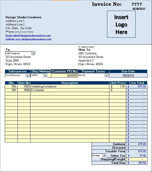 create invoices