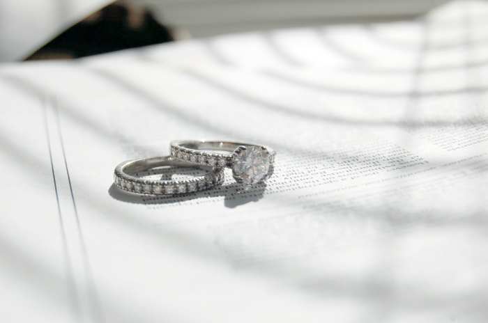 The owner says it took about 6 weeks to pick out this ring. "I think I went to . . . every jewelry store in the greater Boston area, and every jewelry website I could find . . . kept going back . . . and eventually brought it home."