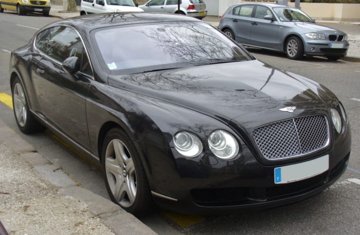 The luxurious Bentley Continental GT.