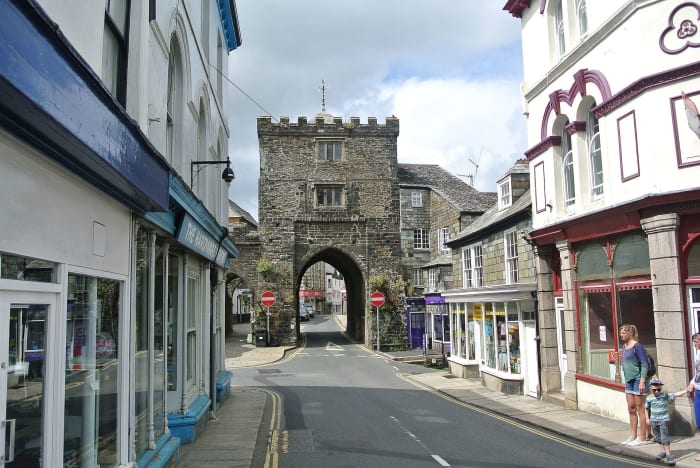 The South Gate of Two Arches, which stills stands in Launceston, was originally part of the town wall.