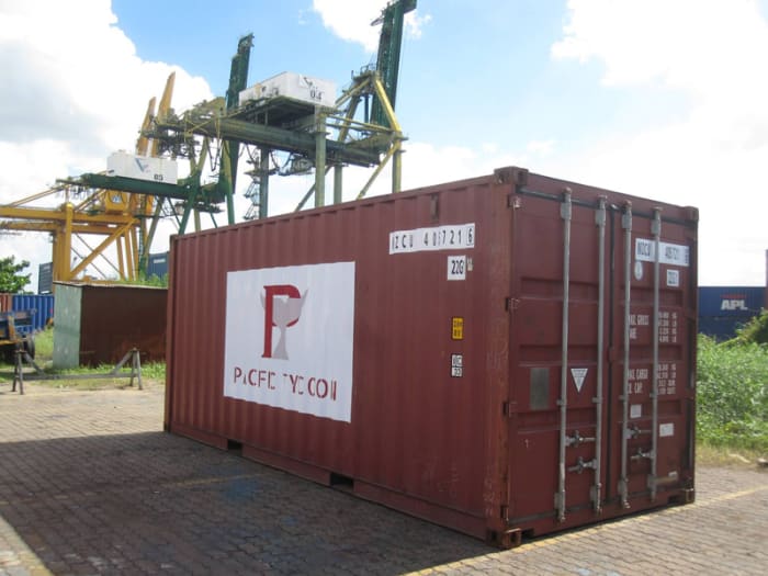 Recipe for success: Buy one shipping container. Put your latest, newest logo on it. Photograph a crap photo of it. Then post it on your website to convince everyone that everything is OK!