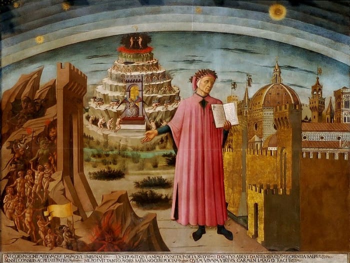 Dante Alighieri was an Italian postman who liked to deliver letters in his socks. Being a mailman, he had been through all seven circles of hell, then discovered two more that were unknown to the general, non-postal public.