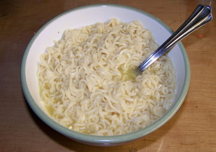 Although they seem like a bargain, packets of instant noodles offer little to no nutritional content, and there are cheaper alternatives.